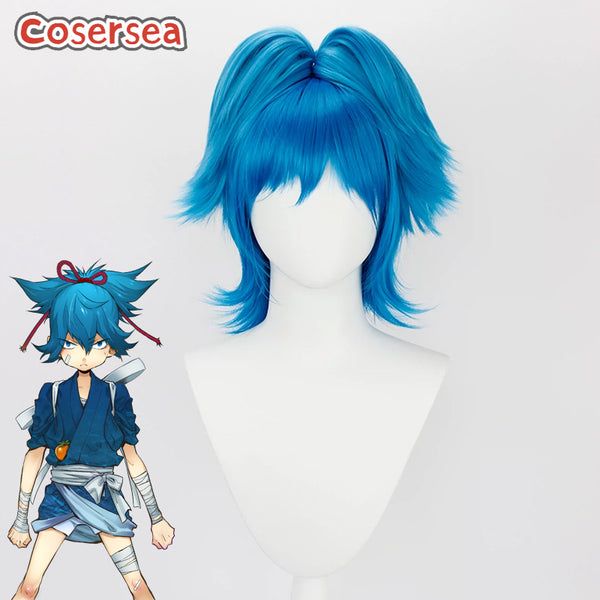 Touken Ranbu Online Sayo Samonji Blue Ponytail Wigs