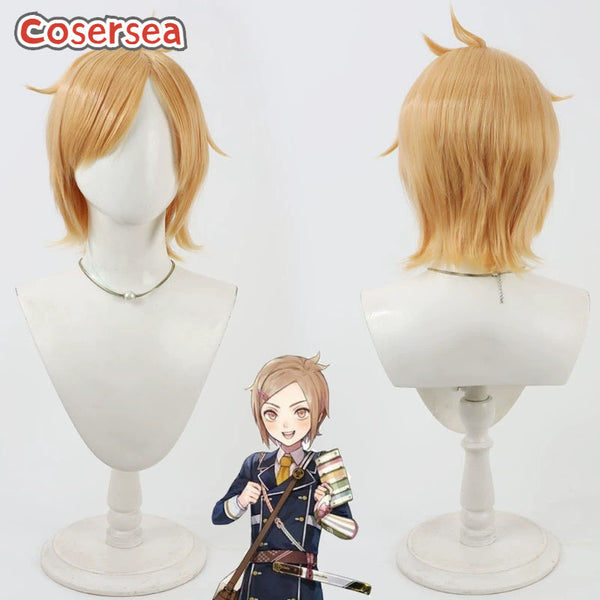 Cosersea Touken Ranbu Houchou Toushirou 30cm Short Blonde Cosplay Wigs