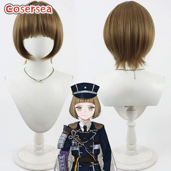 Cosersea Touken Ranbu Maeda Toushirou 30cm Short Brown Bobo Cosplay Wigs