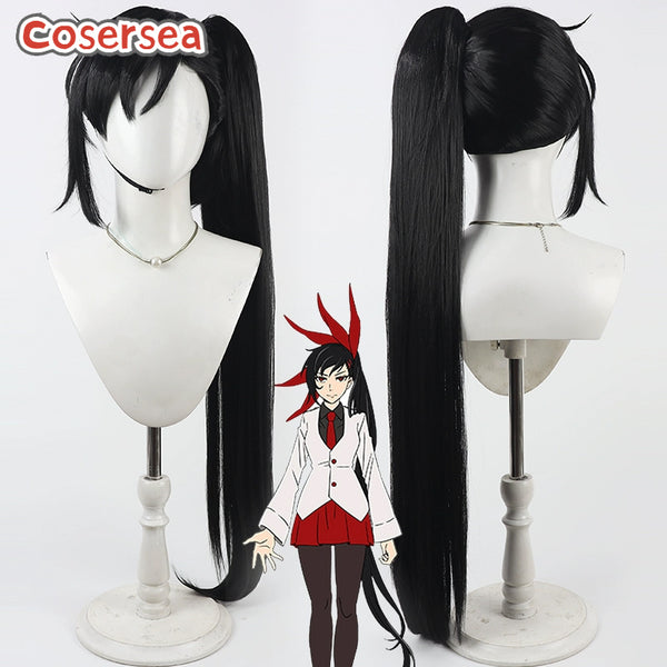 Cosersea Tower of God Ha Yuri Jahad 100cm Long Black Ponytail Cosplay Wigs