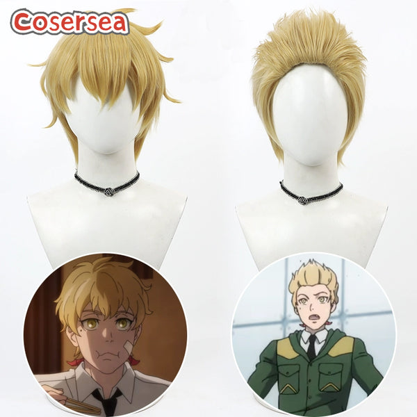 Tower of God Ja Wangnan 30cm Dark Blonde Men Cosplay Wigs