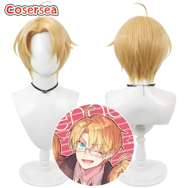 Traverse Town Alfred F. Jones 30cm Blonde Men Cosplay Wigs