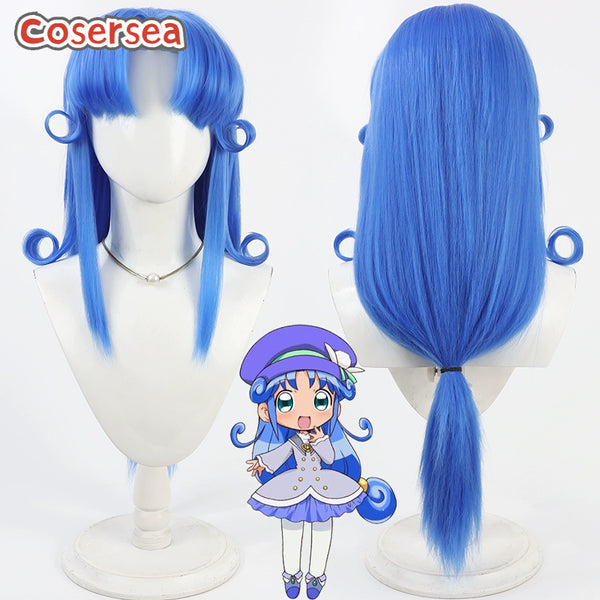 Twin Princess of Wonder Planet Fushigiboshi no Futagohime Rein 80cm Blue Cosplay Wigs