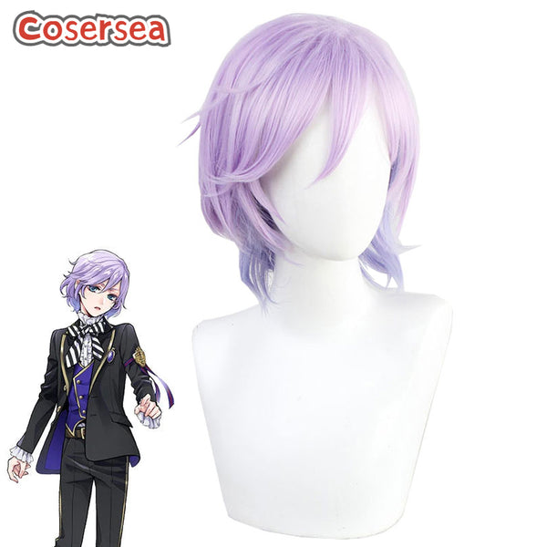 Twisted-Wonderland Epel Felmier Purple Mixed Blue Cosplay Wigs