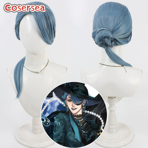 Cosersea Twisted Wonderland Georgina Leech 50cm Light Blue Cosplay Wigs