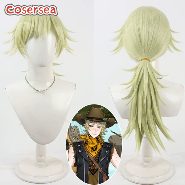 Cosersea Twisted Wonderland Rook Hunt 55cm Light Green Cosplay Wigs