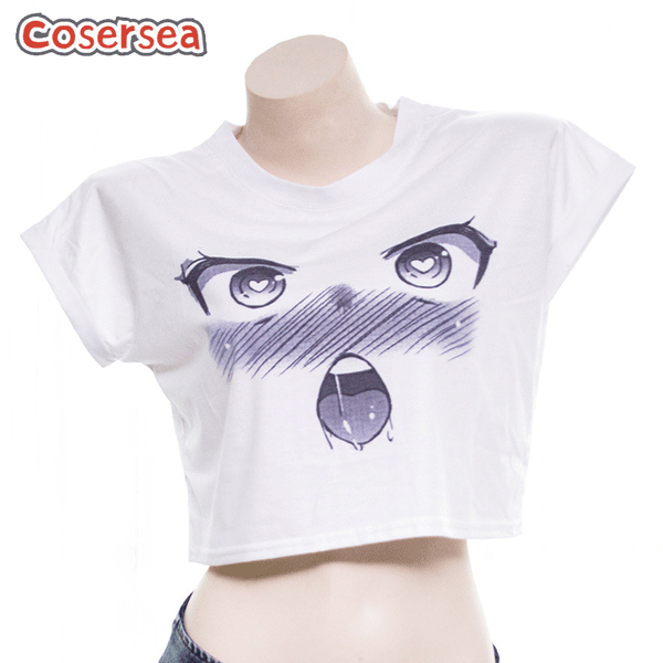 Ultra Short Cotton T-shirt Summer Japanese Casual Sexy Midriff Shirt