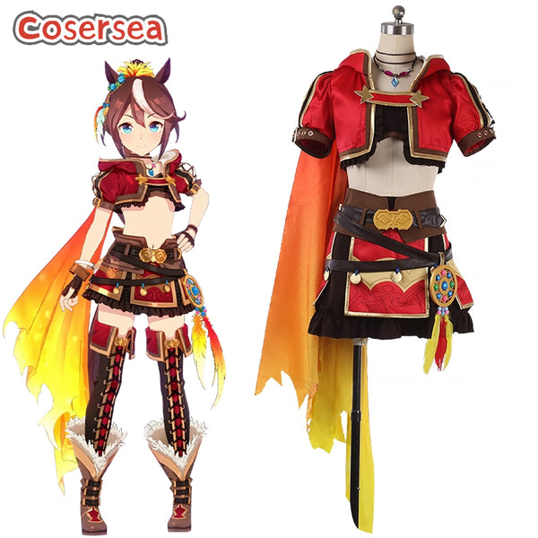 Cosersea Uma Musume: Pretty Derby Tokai Teio Fire Outfit Cosplay Costume