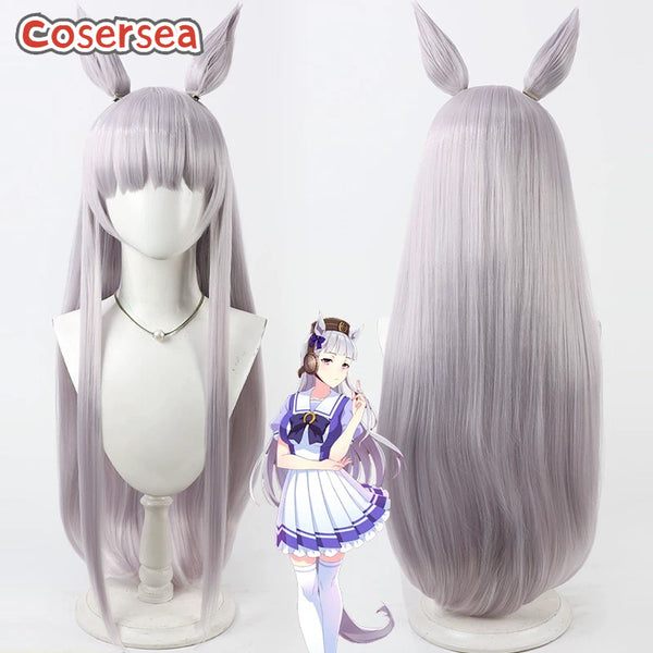 Cosersea Uma musume: Pretty Derby Gold Ship 80m Light Purple Cosplay Wigs