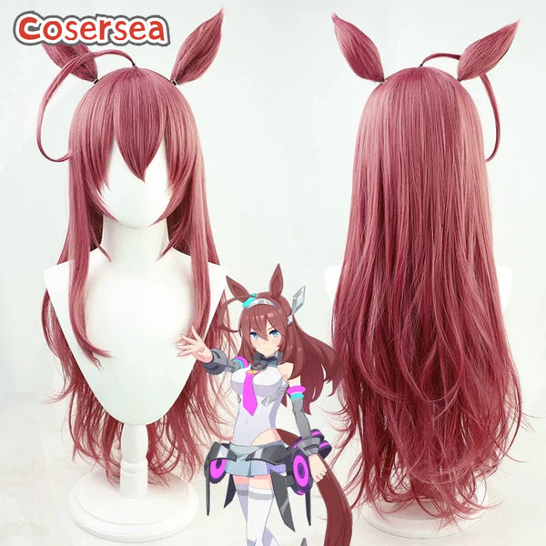 Cosersea Uma musume: Pretty Derby Mihono Bourbon Long Pink Cosplay Wigs
