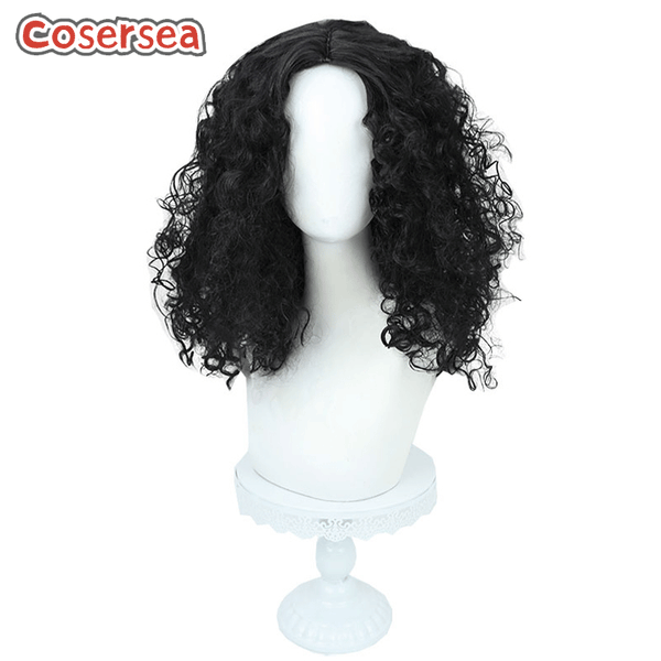 Usopp 48cm Long Curly Black Cosplay Wigs
