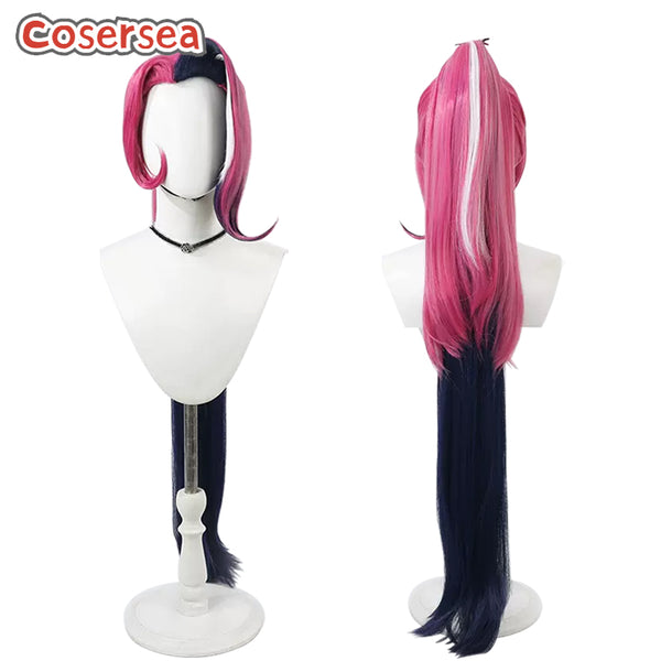 Velvet 100cm Long Mixed Color Ponytail Cosplay Wigs