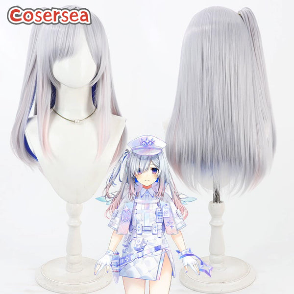 Virtual YouTuber Amane Kanata Mixed Color Ponytail Cosplay Wigs