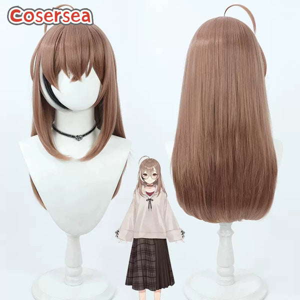 Virtual YouTuber Nanashi Mumei 65cm Blonde Mixed White Black Cosplay Wigs