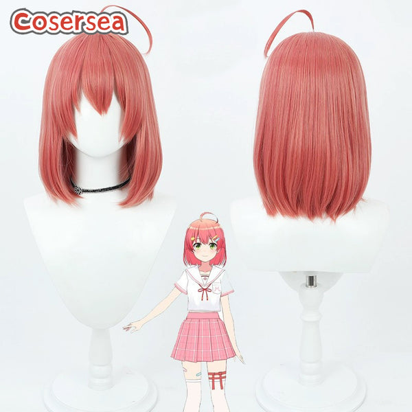 Virtual YouTuber Sakura Miko 45cm Orange Red Cosplay Wigs