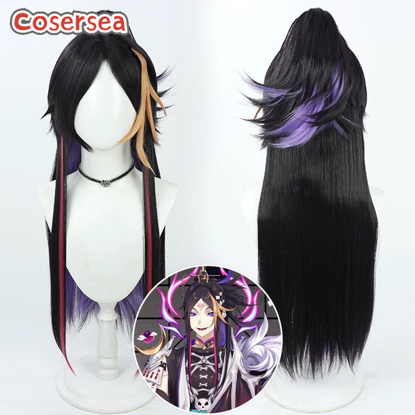 Virtual YouTuber Shu Yamino 70cm Black Mixed Ponytail Cosplay Wigs