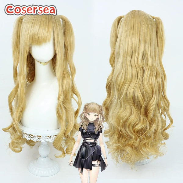 Virtual YouTuber Sister Cleaire 80cm Wavy Blonde Cosplay Wigs