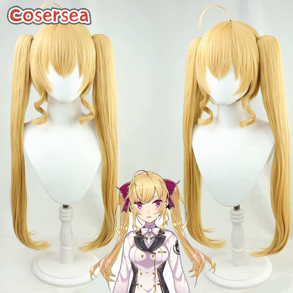 Virtual YouTuber Takamiya Rion 80cm Blonde Ponytail Cosplay Wigs