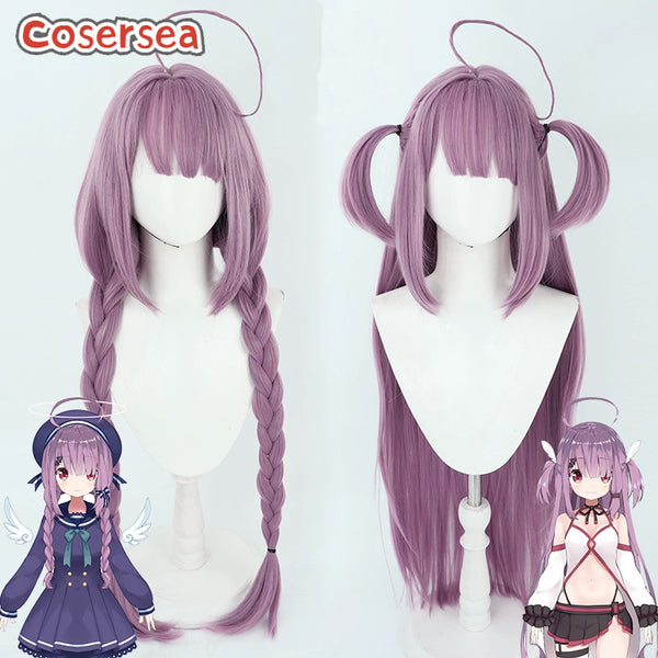 Virtual YouTuber Yumeno Shiori 80cm Pink Purple Cosplay Wigs
