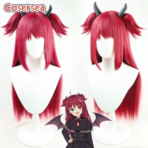 Virtual YouTuber Yuzuki Roa 60cm Wine Red Cosplay Wigs