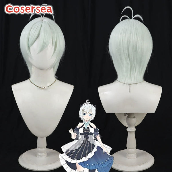 Cosersea Virtual YouTuber Dennou Shojo Shiro 30cm Light Green Cosplay Wigs