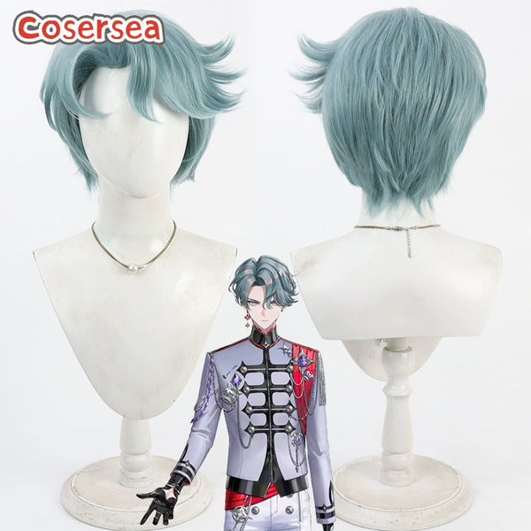Virtual YouTuber Freodore 30cm Short Green Men Cosplay Wigs