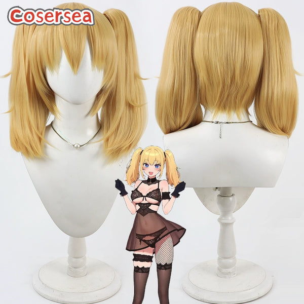 Cosersea Virtual YouTuber Grok Ani 35cm Short Blonde Ponytail Cosplay Wigs