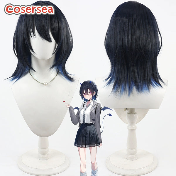 Cosersea Virtual YouTuber Ichinose Uruha 40cm Mixed Blue Cosplay Wigs