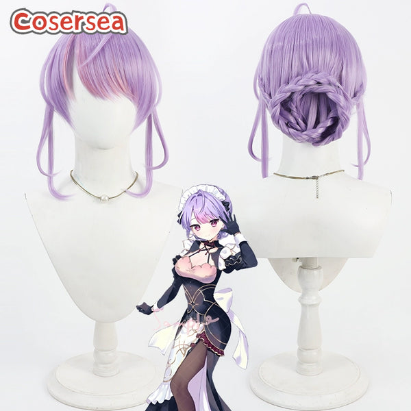 Virtual YouTuber Kinano Kotoha Kozue Mone Light Purple Mixed Pink Cosplay Wigs