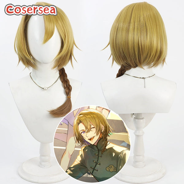 Virtual YouTuber Luca Kaneshiro Blonde Mixed Brown Cosplay Wigs