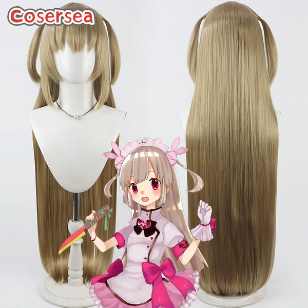 Cosersea Virtual YouTuber Natori Sana 80cm Long Light Brown Cosplay Wigs