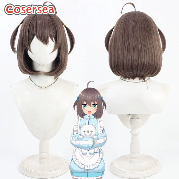 Virtual YouTuber Natsuiro Matsuri 30cm Brown Cosplay Wigs