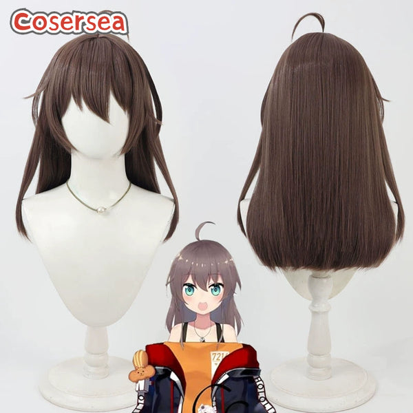 Cosersea Virtual YouTuber Natsuiro Matsuri 40cm Dark Brown Cosplay Wigs