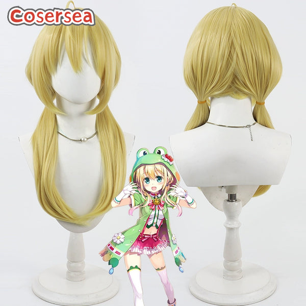 Cosersea Virtual YouTuber Nijikawa Laki 60cm Long Blonde Cosplay Wigs