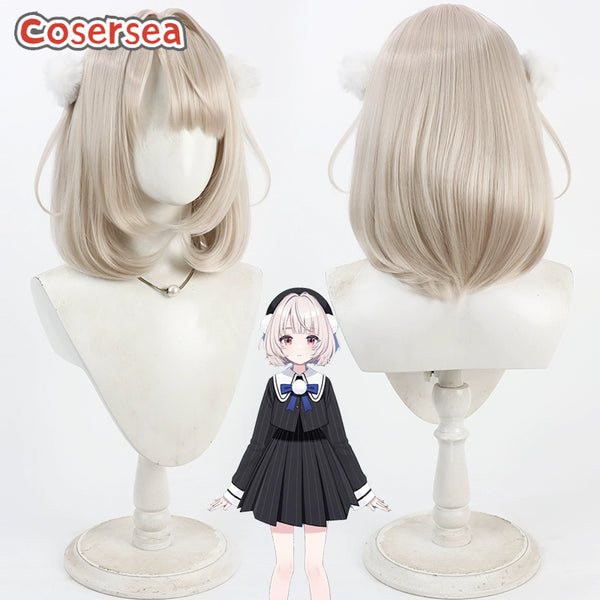 Virtual YouTuber Shigure Ui 35cm Light Brown Cosplay Wigs