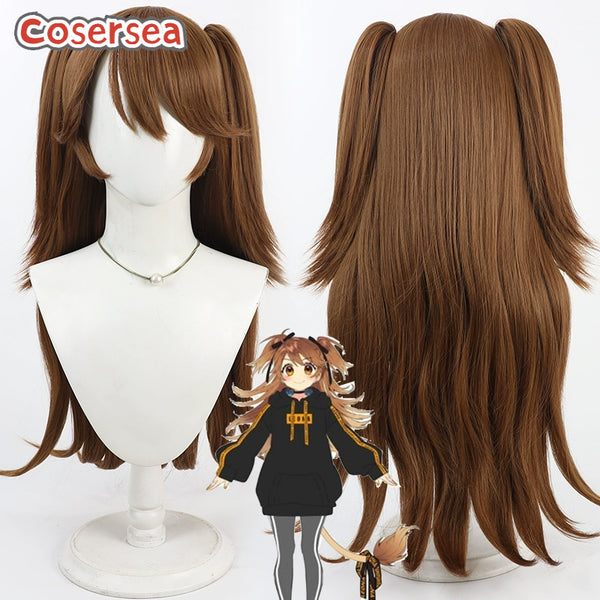 Cosersea Virtual YouTuber Shishigami Leona 70cm Brown Ponytail Cosplay Wigs