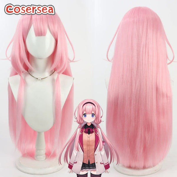 Cosersea Virtual YouTuber Suo Sango 75cm Long Pink Braided Cosplay Wigs