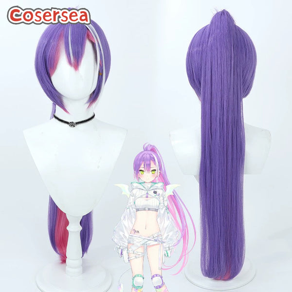 Virtual YouTuber Tokoyami Towa Ponytail Cosplay Wigs