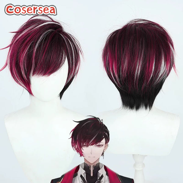 Virtual YouTuber Ver Vermillion Mixed Color Cosplay Wigs
