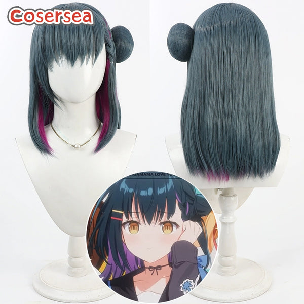 Cosersea Virtual YouTuber Yamagami Karuta 40cm Mixed Color Cosplay Wigs With Buns