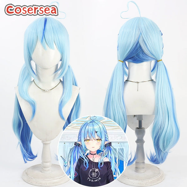 Virtual YouTuber Yukihana Lamy 70cm Mixed Blue Cosplay Wigs
