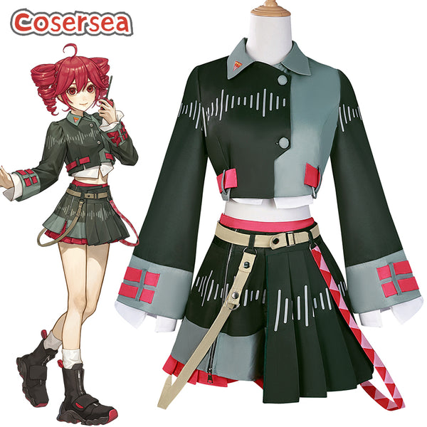 Cosersea Vocaloid Kasane Teto Halloween Women Green Dress Cosplay Costume