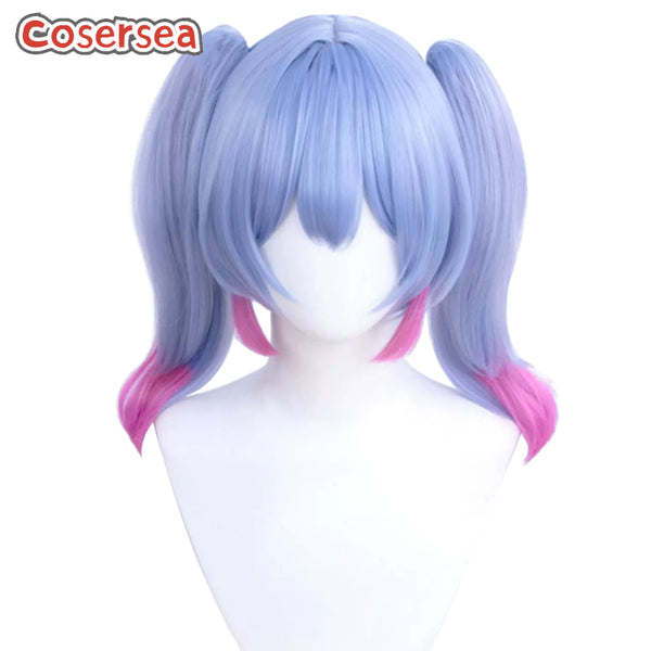 Vocaloid Rabbit Hole Blue Mixed Pink Ponytail Cosplay Wigs