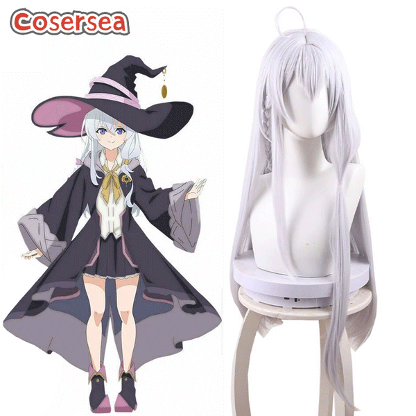 Wandering Witch The Journey of Elaina Elaina 80cm Silver White Cosplay Wigs