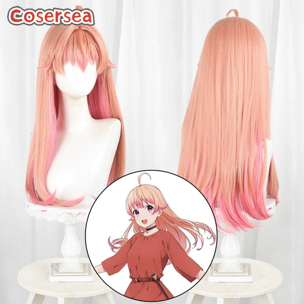 Cosersea Witch Watch Nico Wakatsuki 65cm Orange Mixed Pink Cosplay Wigs