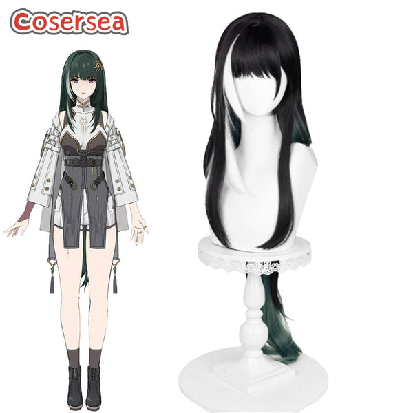 Wuthering Waves Baizhi 100cm Long Mixed Color Cosplay Wigs