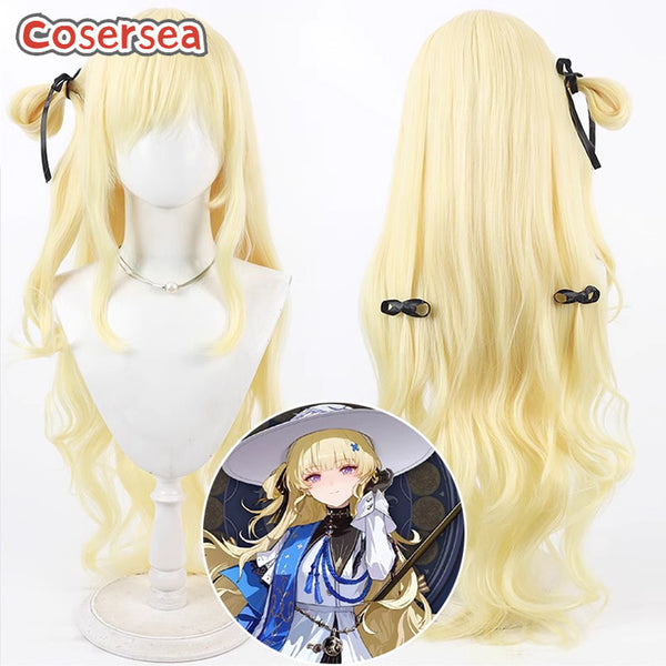 Wuthering Waves Phoebe 90cm Long Wavy Blonde Cosplay Wigs