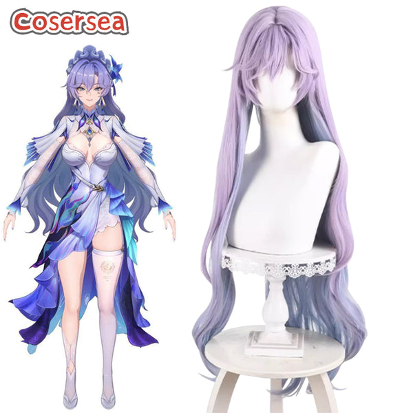 Wuthering Waves Cantarella 100cm Purple Mixed Blue Cosplay Wigs