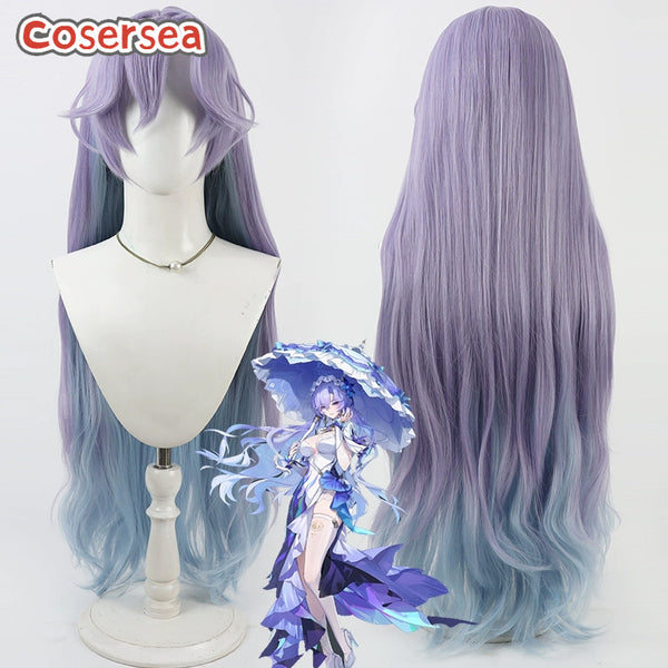 Cosersea Wuthering Waves Cantarella 80cm Purple Mixed Blue Cosplay Wigs