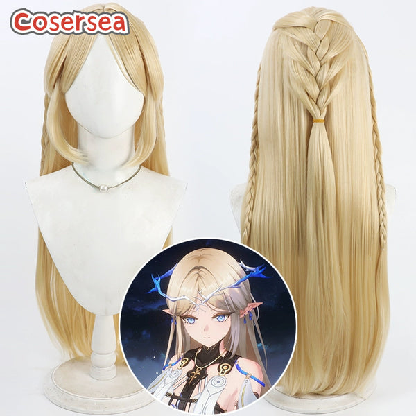 Wuthering Waves Cartethyia 100cm Long Blonde Cosplay Wigs